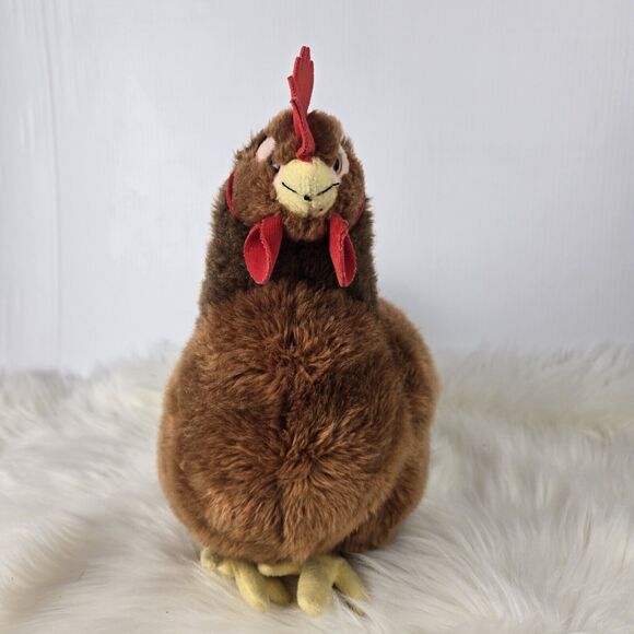 Teddy Hermann Brown Chicken Hen Plush Stuffed Animal 12" - Picture 5 of 11